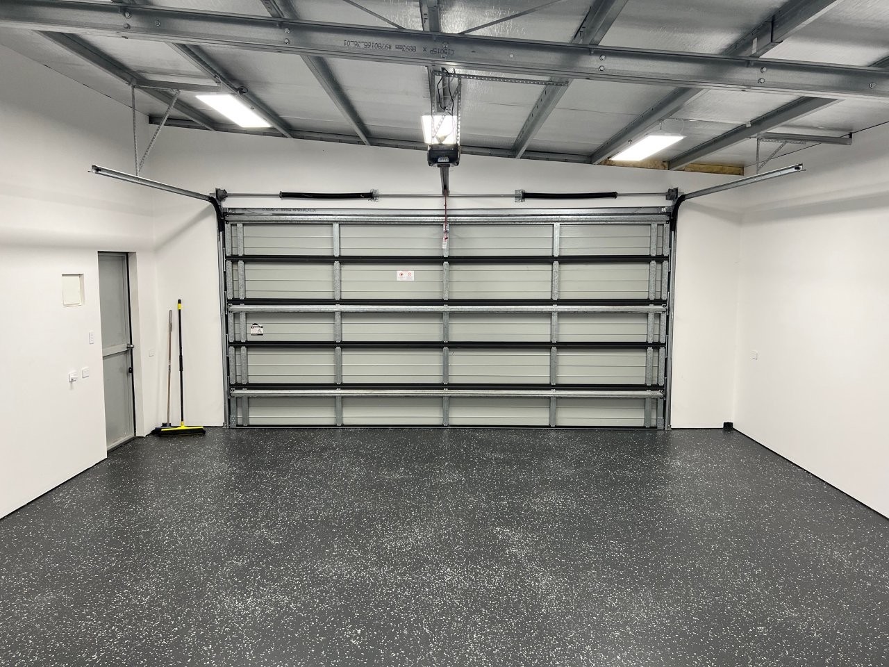 Epoxy flaked garage floor